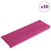 vidaXL Porrasmatot 30 kpl 65x21x4 cm Pinkki Suorakulmainen Reuna