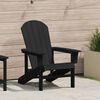 vidaXL Adirondack-tuoli Musta 82 x 74 x 92 cm HDPE