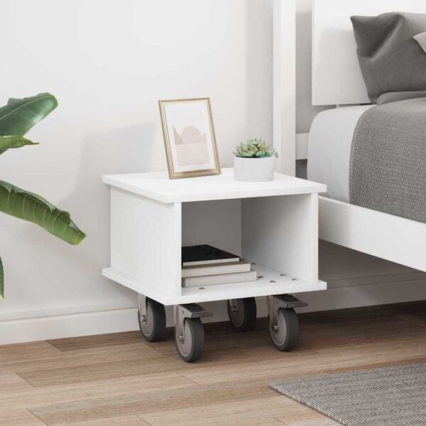 vidaXL TV-teline Valkoinen 37 x 35 x 35 cm Tekninen puu