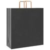 vidaXL Paperikassit 250 kpl kahvoilla musta 45x17x48 cm