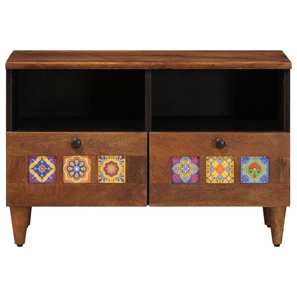 vidaXL Sohvap&ouml;yt&auml; Ruskea 80 x 54 x 40 cm Kiinte&auml; mango puu