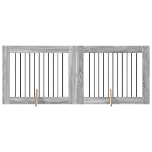 vidaXL Koiraportti jaloilla 2 pcs Harmaa sonoma 100 x 80 cm