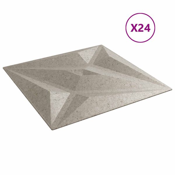 vidaXL Sein&auml;paneelit T&auml;hti 24 pcs T&auml;htibetoni 50 x 50 cm XPS Vaahdon