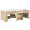 vidaXL Lasten korkea s&auml;nkykehys 2 pcs Sonoma-tammi 90 x 200 cm