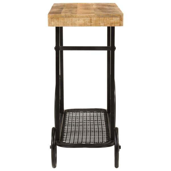 vidaXL Konsolip&ouml;yt&auml; 112x36x76 cm t&auml;ysi mangopuu ja rauta