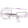 vidaXL S&auml;ngynrunko 4 vetolaatikolla t&auml;ysi m&auml;nty 160x200 cm