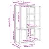vidaXL Varastokalustesarja s&auml;ilytystilassa ovella Ruskea Tekninen puu
