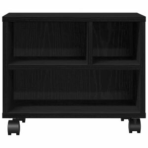 vidaXL Tulostinpidike Musta tammi. 41 x 32 x 33.5 cm Tekninen puu