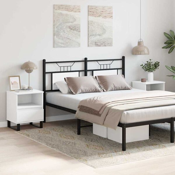 vidaXL Y&ouml;p&ouml;yd&auml;t 2 kpl valkoinen 40x35x50 cm tekninen puu