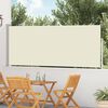 vidaXL Sis&auml;&auml;nvedett&auml;v&auml; terassin sivumarkiisi 120x500 cm kerma