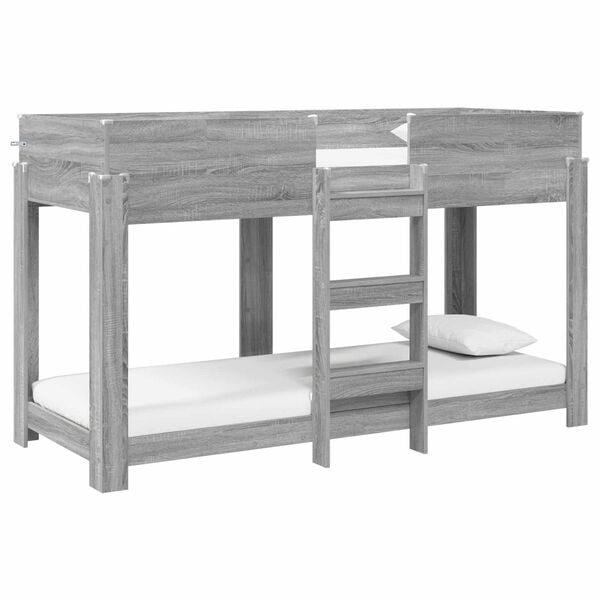 vidaXL Kerross&auml;nky Lapset Harmaa Sonoma 80 x 190 cm Tekninen puu