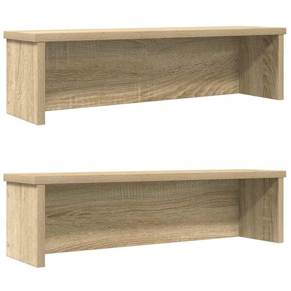 vidaXL Keitti&ouml;telineet Pinottavat 2 kpl Sonoma Oak 50x15x16 cm