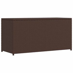 vidaXL Puutarhan s&auml;ilytyslaatikko ruskea 120 x 50 x 60 cm polyrottinki