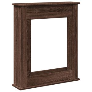 vidaXL Takkakehys ruskea tammi 75x20x87,5 cm tekninen puu