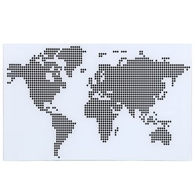 Lasipöytä Maailman Kartta Kuviolla