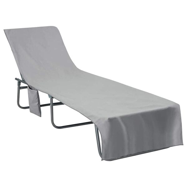 vidaXL Aurinkotuoli Pyyhkeet 2 pcs Tummanharmaa 210 x 75 cm