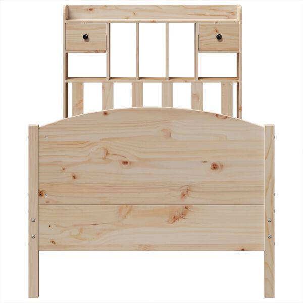 vidaXL S&auml;nky kirjahyllyll&auml; ilman patjaa 90x190 cm t&auml;ysi m&auml;nty