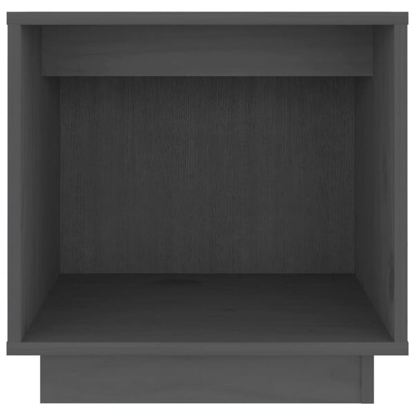 vidaXL Yöpöytä harmaa 40x30x40 cm täysi mänty