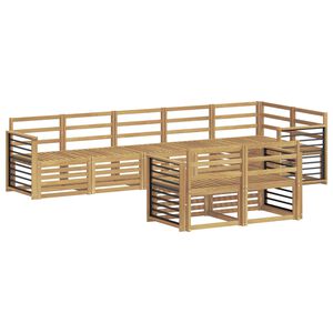vidaXL Ulkosohvakokoelma 8 pcs valkoinen 306 x 128,5 x 73 cm