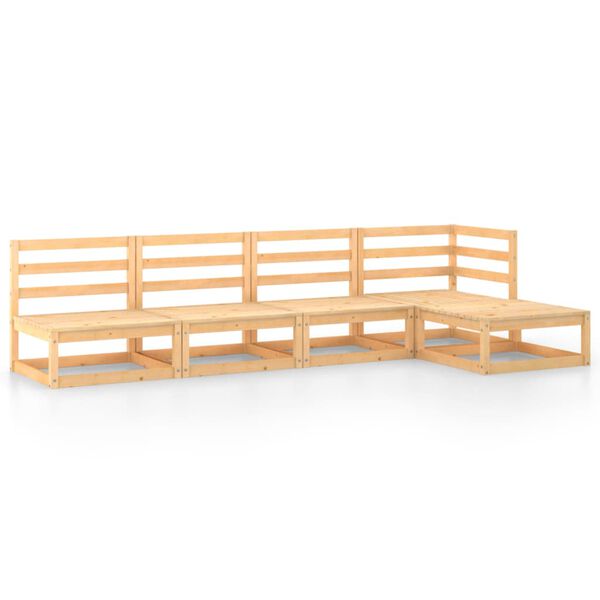 vidaXL 5-osainen Puutarhasohvasarja t&auml;ysi m&auml;nty