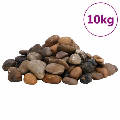vidaXL Kiillotetut kivet 10 kg monivärinen 2-5 cm