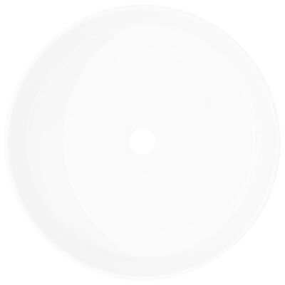 vidaXL Pyöreä Pesuallas keraaminen Valkoinen 40x15 cm
