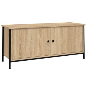 vidaXL TV-taso ovilla Sonoma-tammi 102x35x45 cm tekninen puu