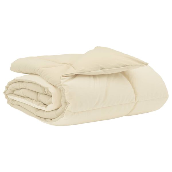 vidaXL Kes&auml;peitto Quiltottu Kerma 135 x 220 cm Mikrokuitu