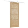 vidaXL Liukuovi Luonnollinen ja valkoinen 86 x 211 cm T&auml;ysi m&auml;nty
