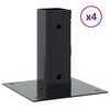 vidaXL Pylv&auml;iden pohjat neli&ouml; 4 kpl 46x46 mm jauhemaalattu ter&auml;s