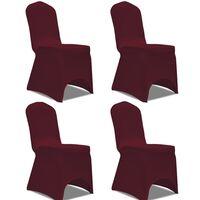 vidaXL Venyvät tuolinsuojat 4 kpl Viininpunainen