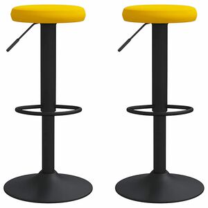 vidaXL Baarijakkarat 2 kpl sinapinkeltainen sametti