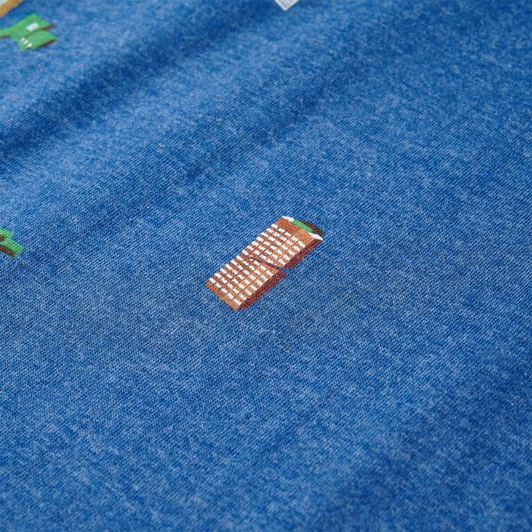 Lasten T-paita meleerattu tummansininen 104