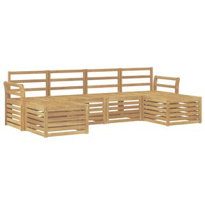 vidaXL Ulkosohvakokoelma 6 pcs valkoinen 253 x 122,5 x 73 cm