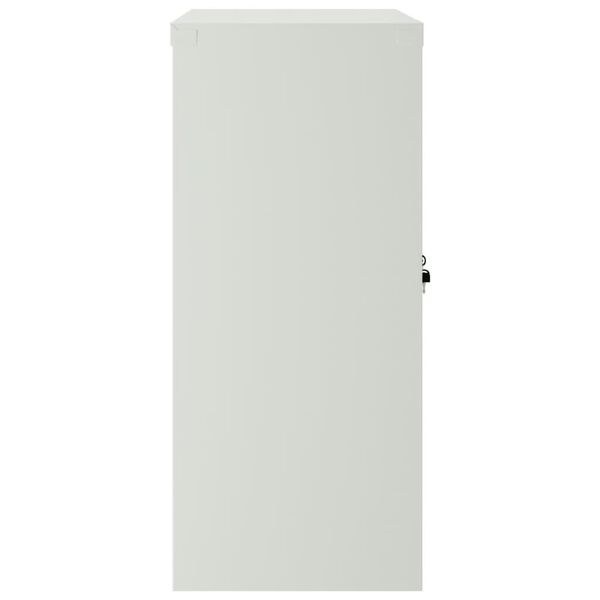 vidaXL Toimistokaappi 2 ovella 90 cm harmaa metalli