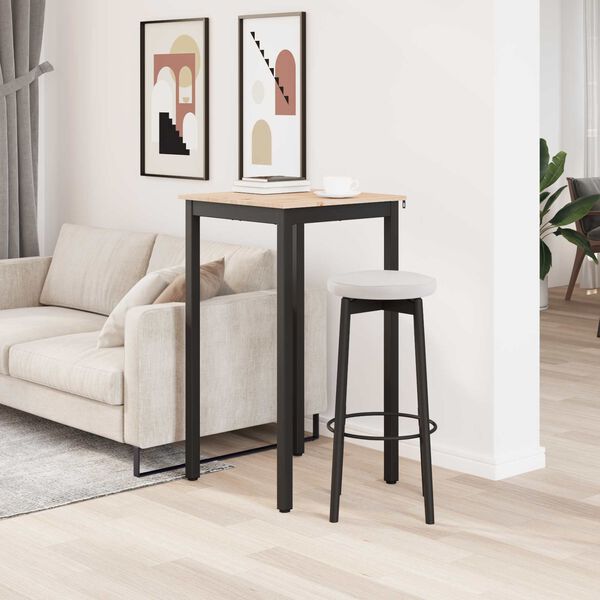 vidaXL Baarip&ouml;yt&auml; Luonnollinen 60 x 60 x 105 cm Massiivinen m&auml;nty