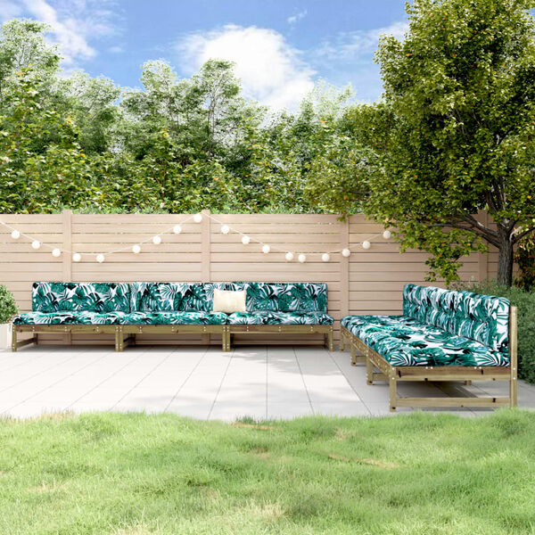 vidaXL 6-osainen Puutarhasohvasarja kyll&auml;stetty m&auml;nty