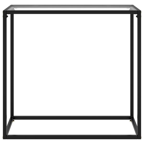 vidaXL Konsolip&ouml;yt&auml; l&auml;pin&auml;kyv&auml; 80x35x75 cm karkaistu lasi