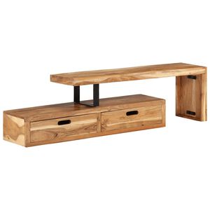 vidaXL TV-taso (118-200) x 30 x 40 cm, massiivipuu, akaasia