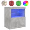 vidaXL Senkki LED-valoilla betoninharmaa 60,5x37x67 cm