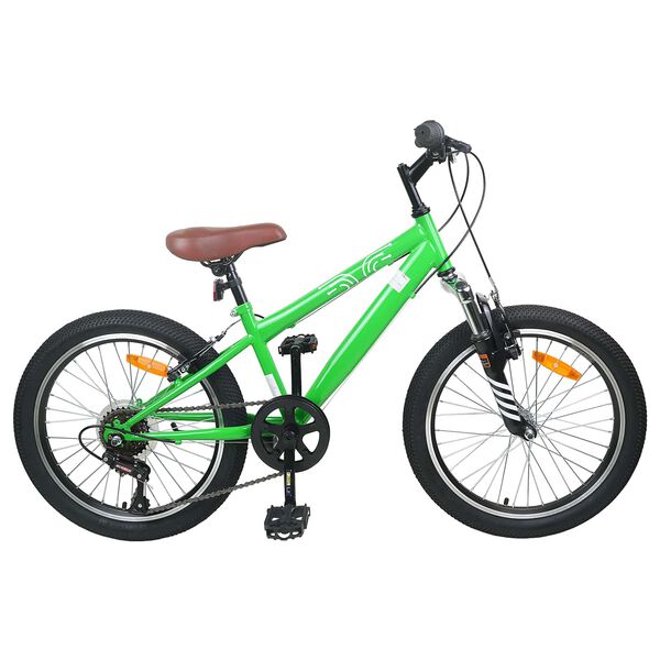 vidaXL Kids Mountain Bike 20 Tuumaa 6-Speed 5-8 vuotta Vihre&auml;