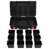 vidaXL Kannettava Flight Case Musta 56,5x34x16 cm PP