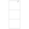 vidaXL Walk-in suihkuseinäke valkoinen 80x195 cm kirkas ESG-lasi