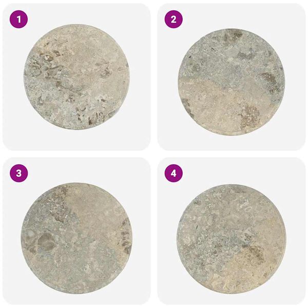 vidaXL P&ouml;yt&auml;levy harmaa &Oslash;50x2,5 cm marmori