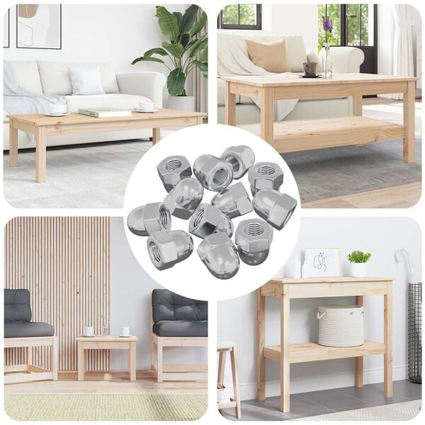 vidaXL Pultti 12 pcs Hopea M6 x 10 mm Rauta