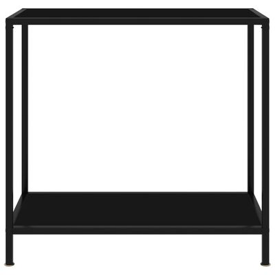 vidaXL Konsolipöytä musta 80x35x75 cm karkaistu lasi