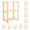 vidaXL 3-kerroksiset varastohyllyt 10 kpl 60x38x90cm t&auml;ysi m&auml;nty 150kg