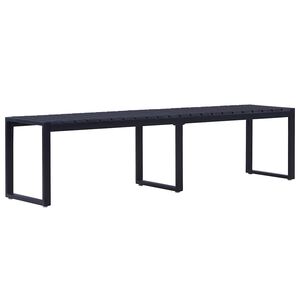vidaXL Puutarhapenkki 180 cm polystyreenilevy musta