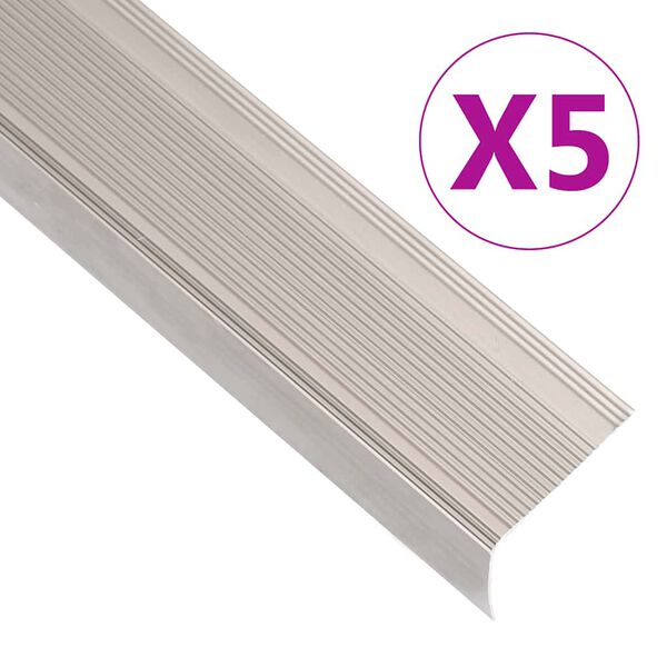 vidaXL Portaikon suojukset L-muotoiset 5 kpl alumiini 100 cm samppanja