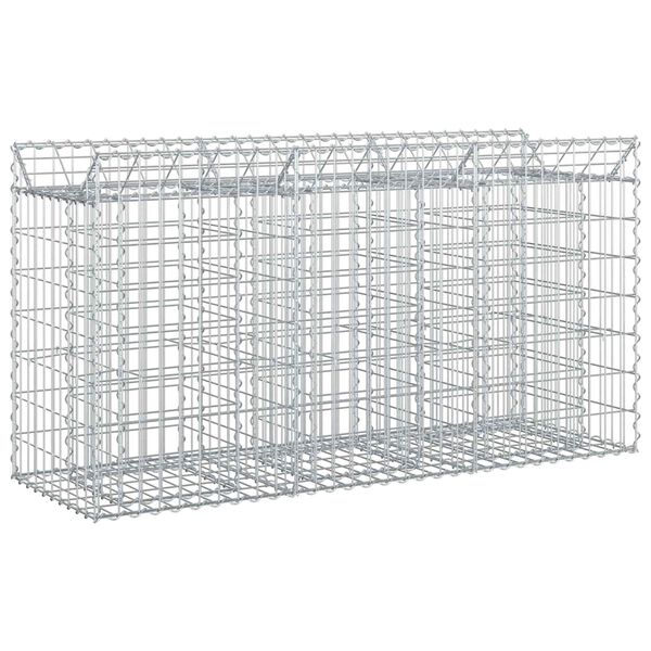 vidaXL Gabion Kohotettu Peti Hopea 150 x 50 x 80 cm Galvanoitu ter&auml;s